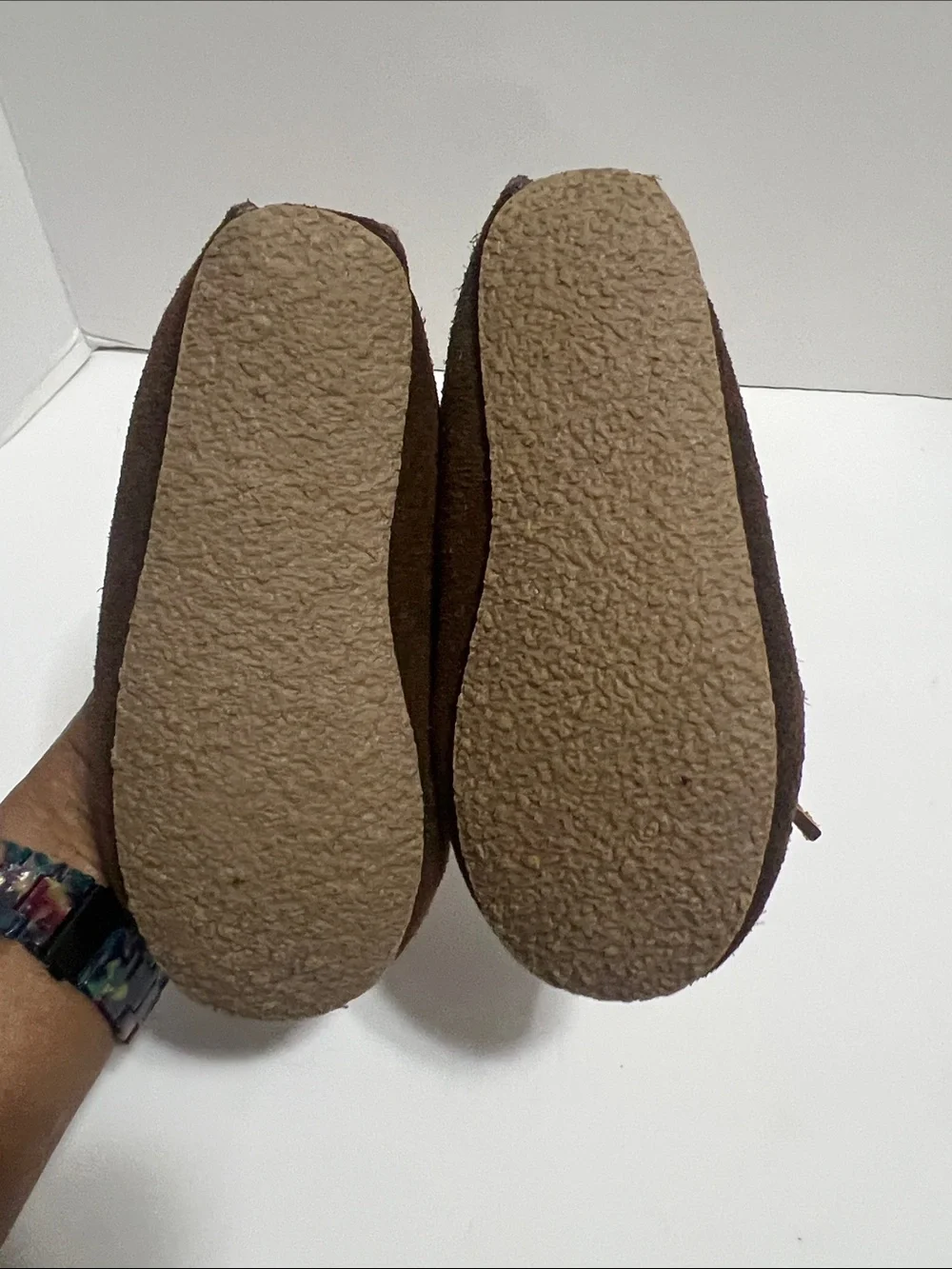 Toddler Minnetonka moccasins brown suede size 11